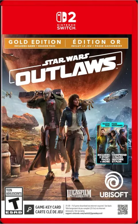 کاور بازی Star Wars Outlaws Gold Edition برای Nintendo Switch 2