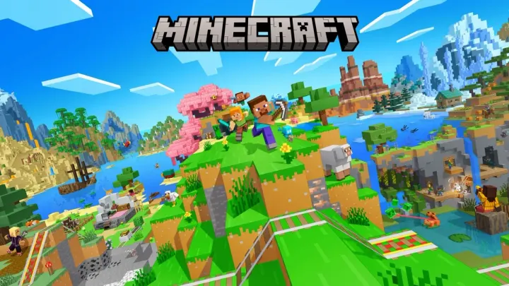 صحنه‌ای از Minecraft روی نینتندو سوییچ ۲، که جعبه‌اش Game-Key Card است؛ Game-Key Card یعنی چی